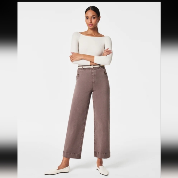 SPANX® Stretch TwillPull-On Cropped Pant - Picture 1 of 5